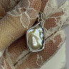 925 Sterling Silver Pearl Pendant Length 1.3 Inch