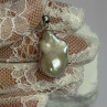 925 Sterling Silver Pearl Pendant Length 1.3 Inch