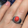 925 Sterling Silver Agate Ring Size 8.5