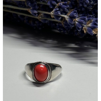 925 Sterling Silver Agate Ring Size 8.5