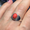 925 Sterling Silver Agate Ring Size 8.5