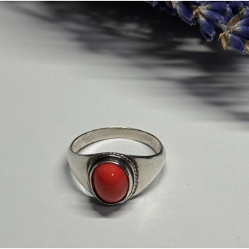 925 Sterling Silver Agate Ring Size 8.5