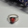 925 Sterling Silver Agate Ring Size 8.5