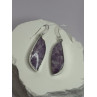 925 Sterling Silver Lepidolite Earrings Length 2 Inch