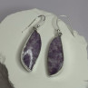 925 Sterling Silver Lepidolite Earrings Length 2 Inch