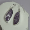 925 Sterling Silver Lepidolite Earrings Length 2 Inch