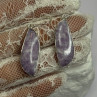 925 Sterling Silver Lepidolite Earrings Length 2 Inch