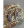 925 Sterling Silver Lepidolite Earrings Length 2 Inch