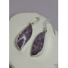 925 Sterling Silver Lepidolite Earrings Length 2 Inch