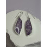 925 Sterling Silver Lepidolite Earrings Length 2 Inch