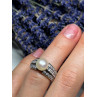 925 STERLING SILVER PEARL & CZ RING SIZE 5