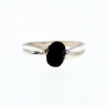 925 Sterling Silver Dark Blue Sapphire Ring Size 6.5