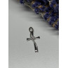 925 Sterling Silver Cross CZ Lenght 26.5 Mm