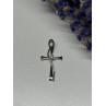 925 Sterling Silver Cross CZ Lenght 26.5 Mm