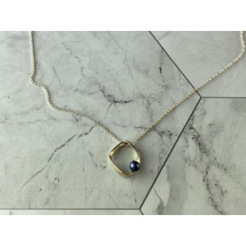 925 Sterling Silver Pearl Chain With Pendant Italy