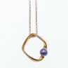 925 Sterling Silver Pearl Chain With Pendant Italy