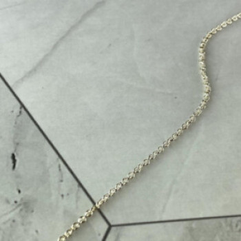 925 Sterling Silver Pearl Chain With Pendant Italy