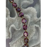 925 STERLING SILVER GOLD PLATED PINK MYSTIC TOPAZ BRACELET LENGTH 8.5 INCH