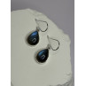 925 Sterling Silver Labradorite Earrings Length 1.2 Inch