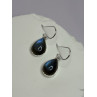 925 Sterling Silver Labradorite Earrings Length 1.2 Inch