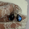 925 Sterling Silver Labradorite Earrings Length 1.2 Inch