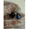 925 Sterling Silver Labradorite Earrings Length 1.2 Inch