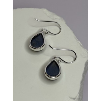 925 Sterling Silver Labradorite Earrings Length 1.2 Inch