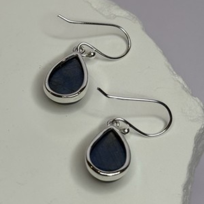 925 Sterling Silver Labradorite Earrings Length 1.2 Inch