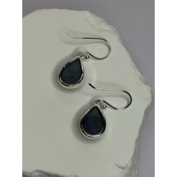 925 Sterling Silver Labradorite Earrings Length 1.2 Inch