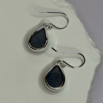 925 Sterling Silver Labradorite Earrings Length 1.2 Inch