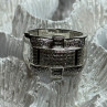 925 Sterling Silver Diamonds Men'S Ring Size 9