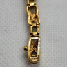 925 Sterling Silver Vermeil Peridot AND Diamonds Bracelet Size 7 IN