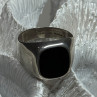 925 Sterling Silver Black Nephrite Men'S Ring Size 10.5