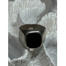 925 Sterling Silver Black Nephrite Men's Ring Size 10.5