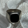 925 Sterling Silver Black Nephrite Men'S Ring Size 10.5