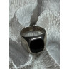 925 Sterling Silver Black Nephrite Men's Ring Size 10.5