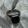 925 Sterling Silver Black Nephrite Men'S Ring Size 10.5
