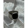 925 Sterling Silver Black Nephrite Men's Ring Size 10.5