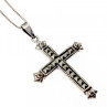 925 Sterling Silver Marcasites Chain With Cross