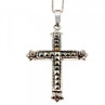 925 Sterling Silver Marcasites Chain With Cross