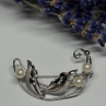 925 Sterling Silver Pearls Brooch