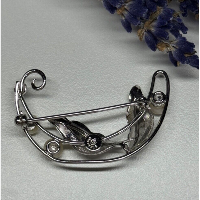 925 STERLING SILVER  PEARLS BROOCH