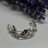925 Sterling Silver Pearls Brooch