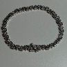 925 Sterling Silver White Sapphire Heart Bracelet Size 7 Inch