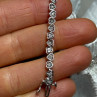 925 Sterling Silver White Sapphire Heart Bracelet Size 7 Inch