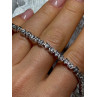 925 Sterling Silver White Sapphire Heart Bracelet Size 7 Inch