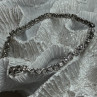 925 Sterling Silver White Sapphire Heart Bracelet Size 7 Inch