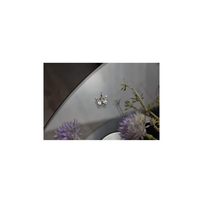 925 Sterling Silver CZ Butterfly Pendant