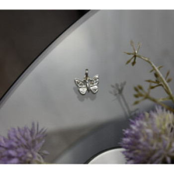 925 Sterling Silver CZ Butterfly Pendant