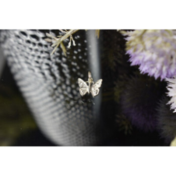 925 Sterling Silver CZ Butterfly Pendant